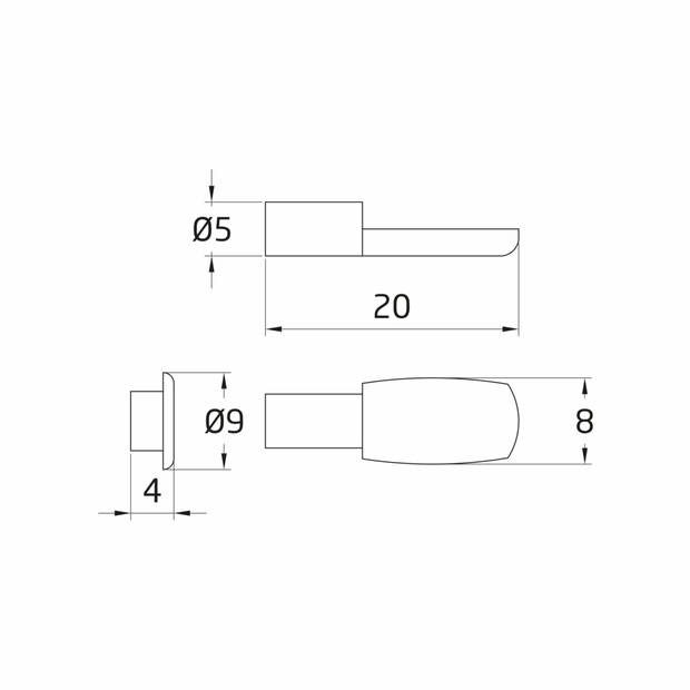 AMIG Kastplankdragers/steunen - 8x stuks - metaal - zilver - D5 x L20 mm - Plankdragers