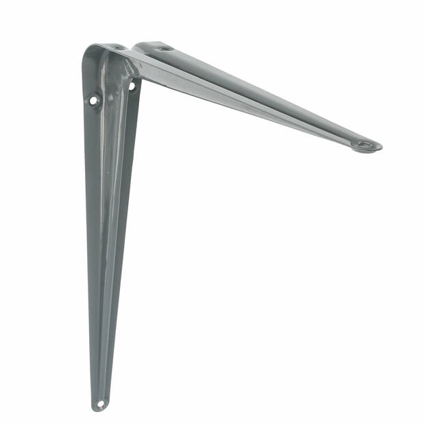 AMIG Plankdrager/planksteun van metaal - 2x - gelakt grijs - H300 x B250 mm - Plankdragers