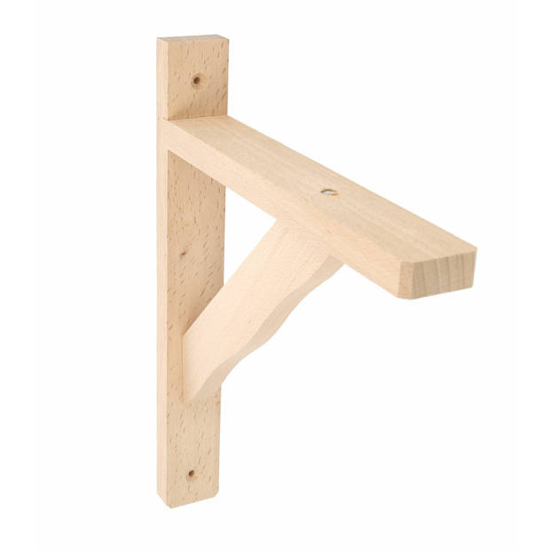 AMIG Plankdrager/planksteun van hout - 2x - lichtbruin - H230 x B170 mm - Tot 90 kg - Plankdragers