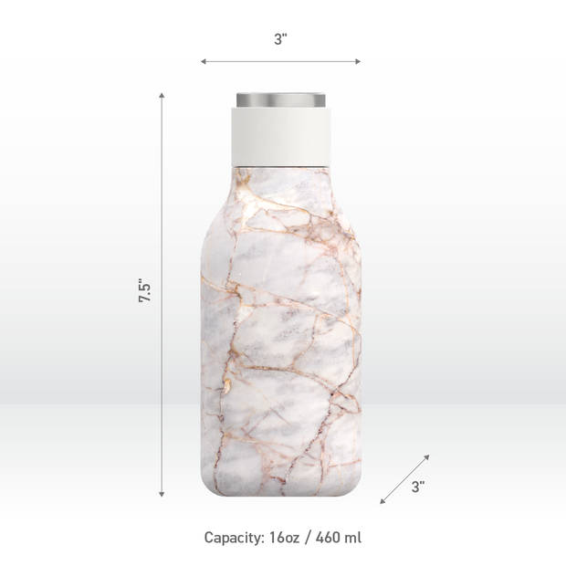 Asobu Urban Drink Bottle - marble - 0.473 L