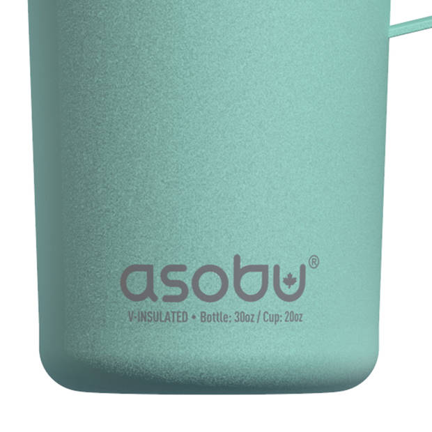 Asobu Twin Pack Bottle with Mug - mintgroen - 0.9/0.6 L