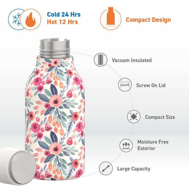 Asobu Urban Drink Bottle - gebloemd - 0.473 L