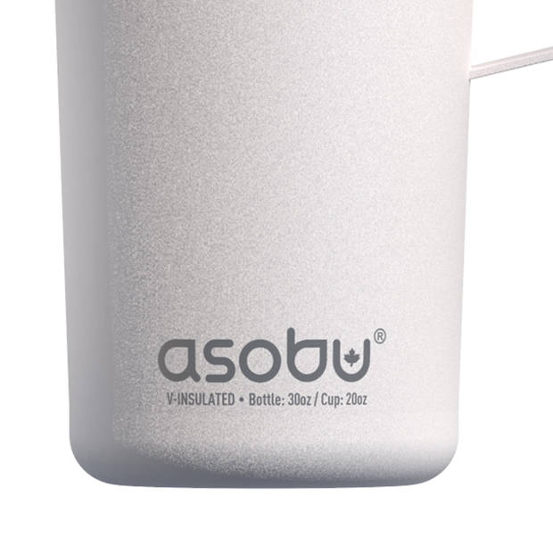 Asobu Twin Pack Bottle with Mug - wit - 0.9/0.6 L