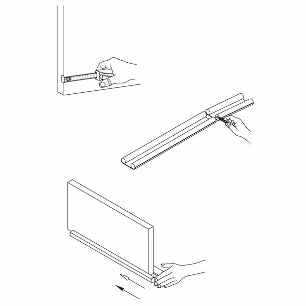 Tochtstrip - 2x - tochtwering - bruin - foam - 100 x 3,5 cm - deur tochtstopper - Tochtstrippen