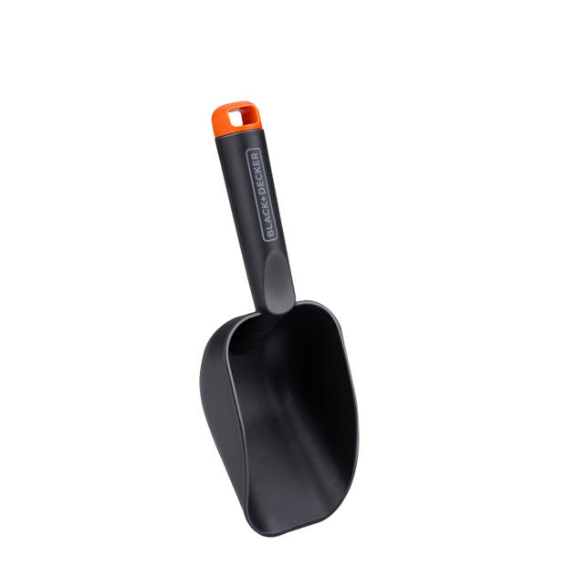 BLACK+DECKER Tuinschepje - Ronde Afwerking - Diepe Bodem - 28,5 CM - Zwart