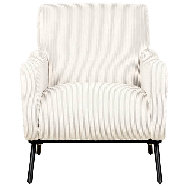 Beliani ALMIND - Fauteuil-Beige-Corduroy