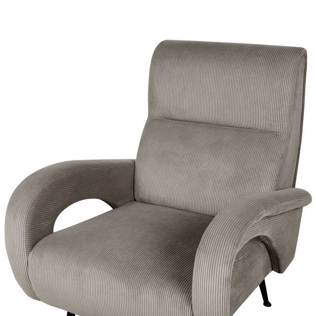 Beliani SVALOV - Fauteuil-Grijs-Corduroy