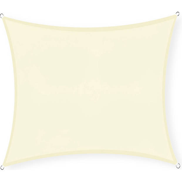 Goliving Schaduwdoek - Vierkant zonnezeil - Zonnedoek - Blokkeert UV-straling - 3.6 x 3.6 meter - Creme wit