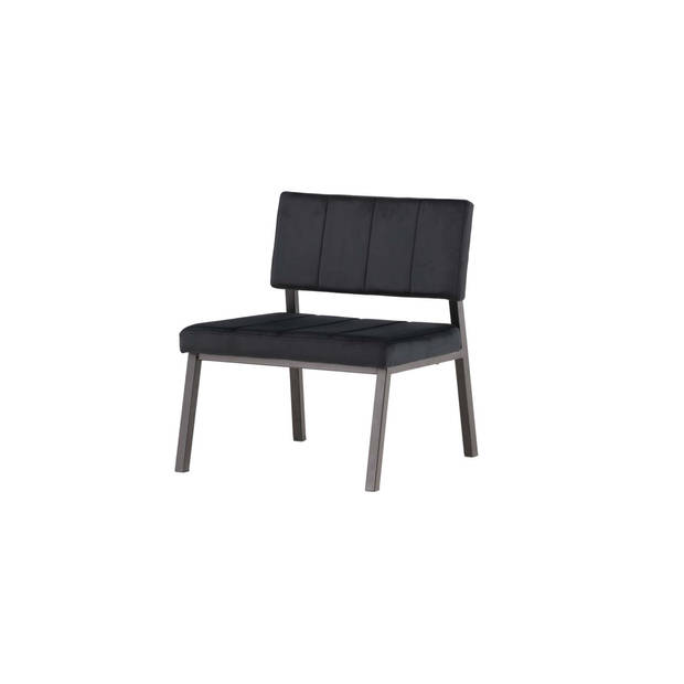 2 x Monett fauteuil velours zwart.