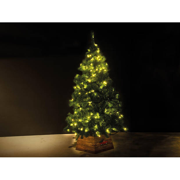 Perel Sfeervolle kunstkerstboom Ottawa met ledverlichting, eenvoudig opzetsysteem, 180 cm