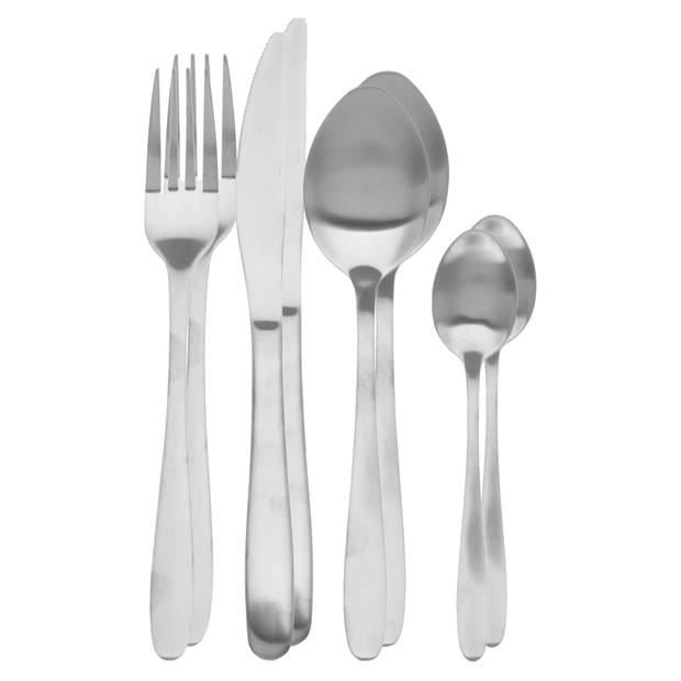 Excellent Houseware Bestekset Tableware Collection - 48-delig - zilver - RVS - 12 personen - Besteksets