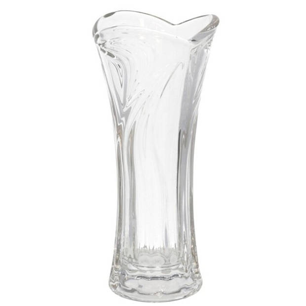 Gerimport Bloemenvaasje - voor kleine stelen/boeketten - helder glas - D8 x H17 cm - Vazen