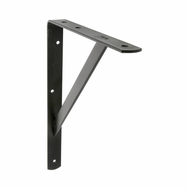 AMIG Plankdrager/planksteun van metaal - 2x - gelakt zwart - H400 x B275 mm - Tot 225 kg - Plankdragers