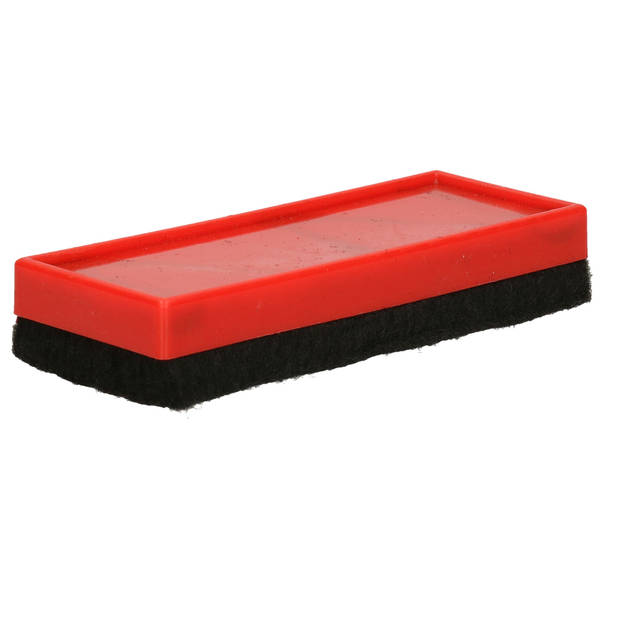 Gerimport Krijtbord wisser - rood - 13 x 5 cm - bordenwisser/bordveger - Krijtstiften