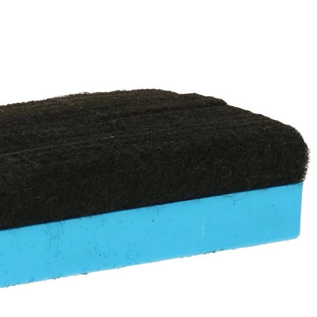 Gerimport Krijtbord wisser - licht blauw - 13 x 5 cm - bordenwisser/bordveger - Krijtstiften