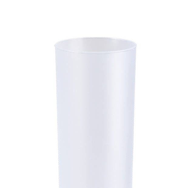 Juypal longdrink glas - 6x - wit - kunststof - 330 ml - herbruikbaar - Drinkglazen