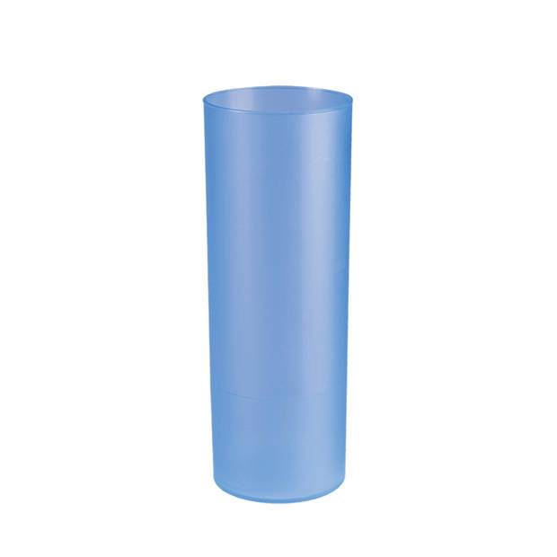 Juypal longdrink glas - 12x - blauw - kunststof - 330 ml - herbruikbaar - Drinkglazen