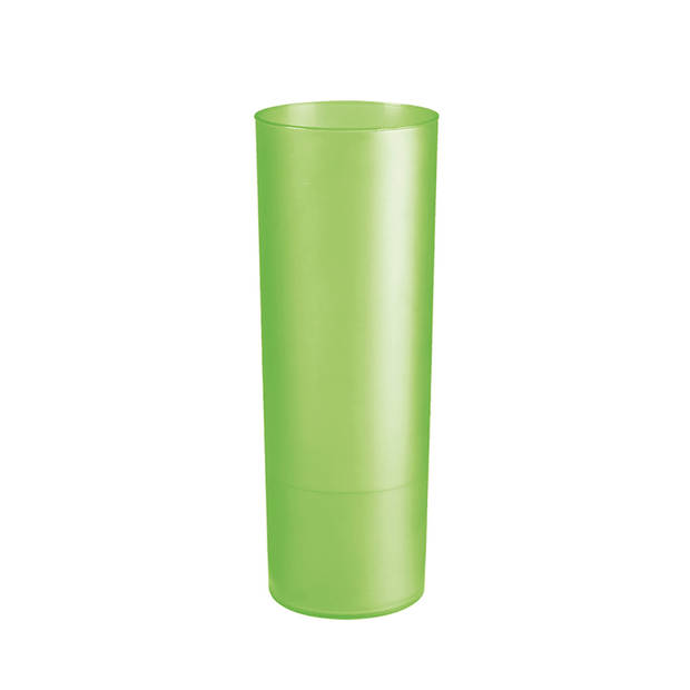 Juypal longdrink glas - 6x - groen - kunststof - 330 ml - herbruikbaar - Drinkglazen