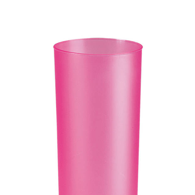 Juypal longdrink glas - 6x - roze - kunststof - 330 ml - herbruikbaar - Drinkglazen