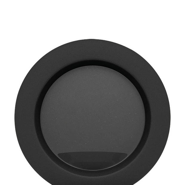 Juypal Bordenset - 8x - zwart - kunststof - D26 cm - herbruikbaar - BPA-vrij - Bordjes