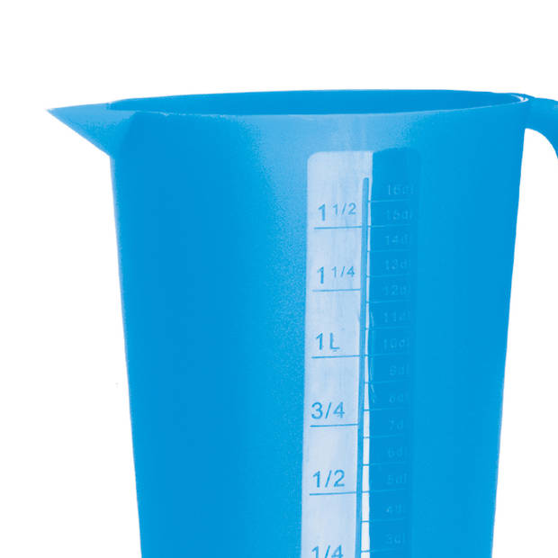 Juypal maatbeker - blauw - 1,75 liter - kunststof - L22 x H20 cm - Maatbekers