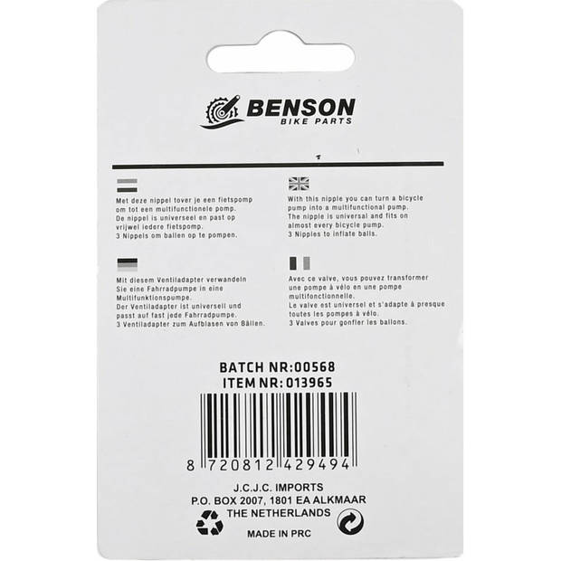 Benson Ballenpomp naalden - 6 stuks - Ballenpompen