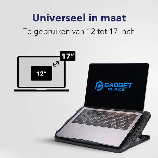 Universele Laptop standaard met Koelfunctie - Verstelbaar - Tot 17 inch - Laptop cooler - Laptop koeler