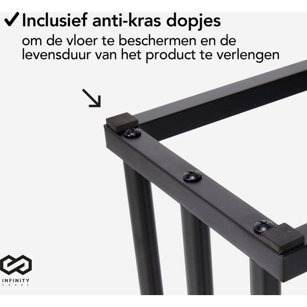 Infinity Goods Handdoekrek - Badkamer - 3 Armen - Handdoekstang - Handdoekenrek - Vrijstaand - Metaal - Mat Zwart