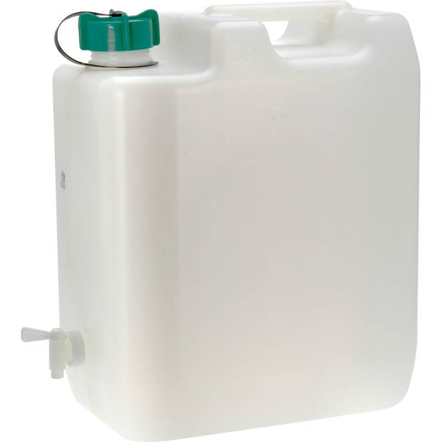 Jerrycan/watertank met kraantje - 35 liter - voor water - extra sterk kunststof - 42 x 25 x 47cm - Jerrycan voor water