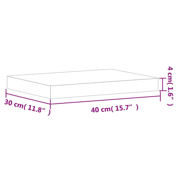 vidaXL Snijplank 40x30x4 cm massief beukenhout