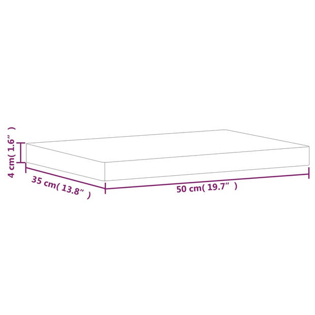 vidaXL Snijplank 50x35x4 cm massief beukenhout