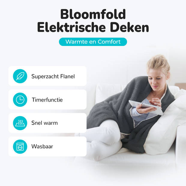 Bloomfold Elektrische Deken - 180 x 160 cm