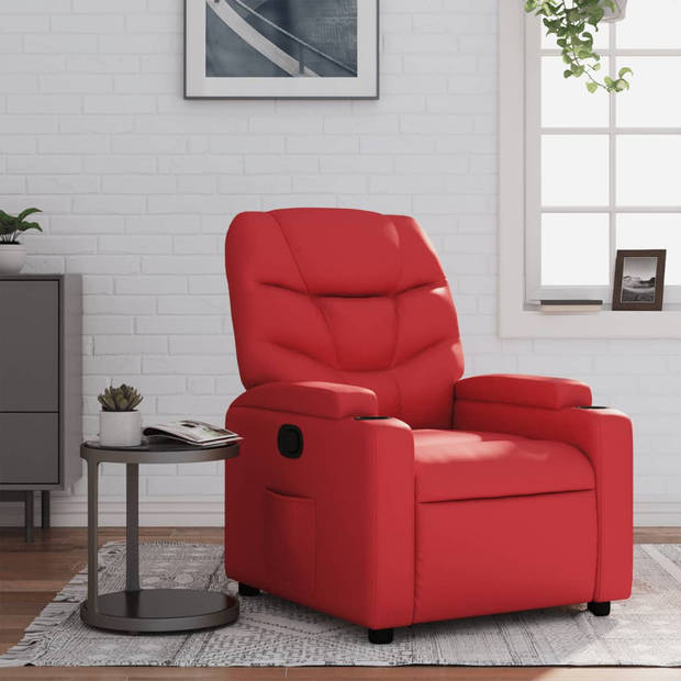 vidaXL Fauteuil verstelbaar kunstleer rood