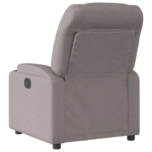 vidaXL Fauteuil verstelbaar stof taupe