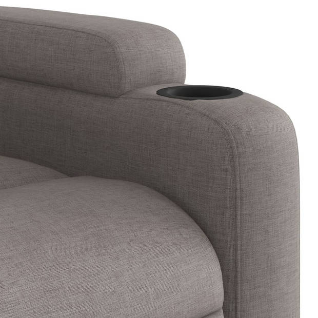 vidaXL Fauteuil verstelbaar stof taupe