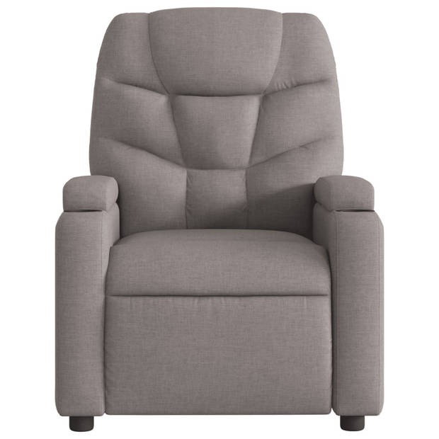 vidaXL Fauteuil verstelbaar stof taupe