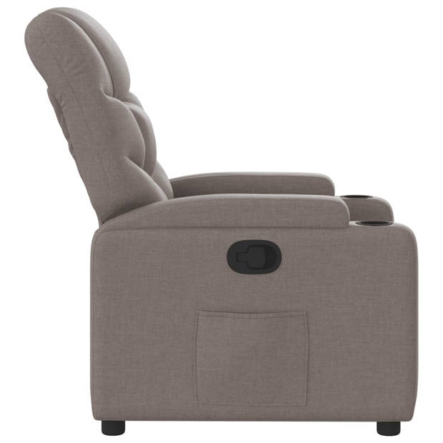 vidaXL Fauteuil verstelbaar stof taupe