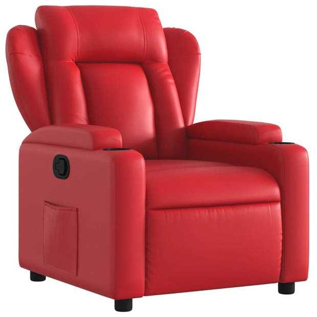 vidaXL Fauteuil verstelbaar kunstleer rood