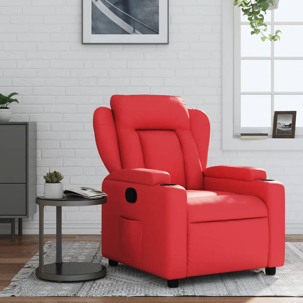 vidaXL Fauteuil verstelbaar kunstleer rood