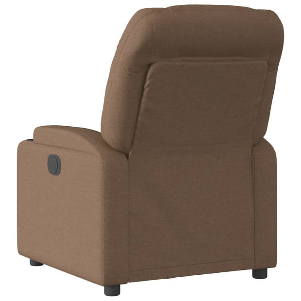 vidaXL Fauteuil verstelbaar stof bruin