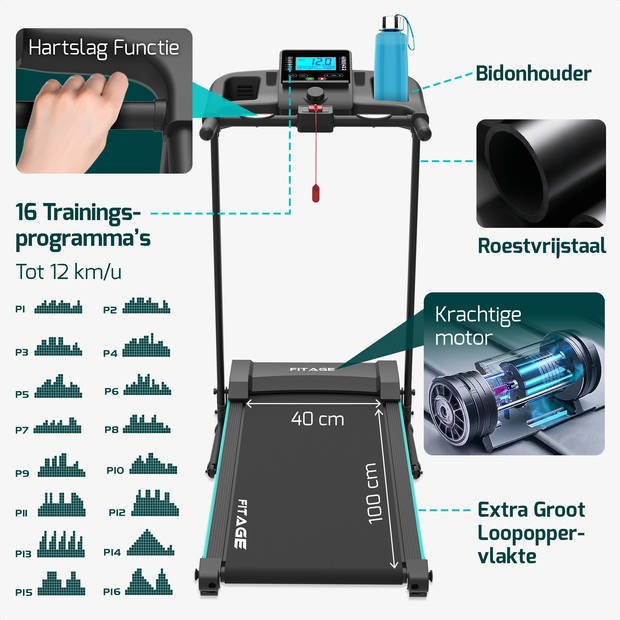 Loopband - Wandelband - Walking Pad - 12km/u met 4 Incline Levels - Treadmill - Loopband Elektrisch