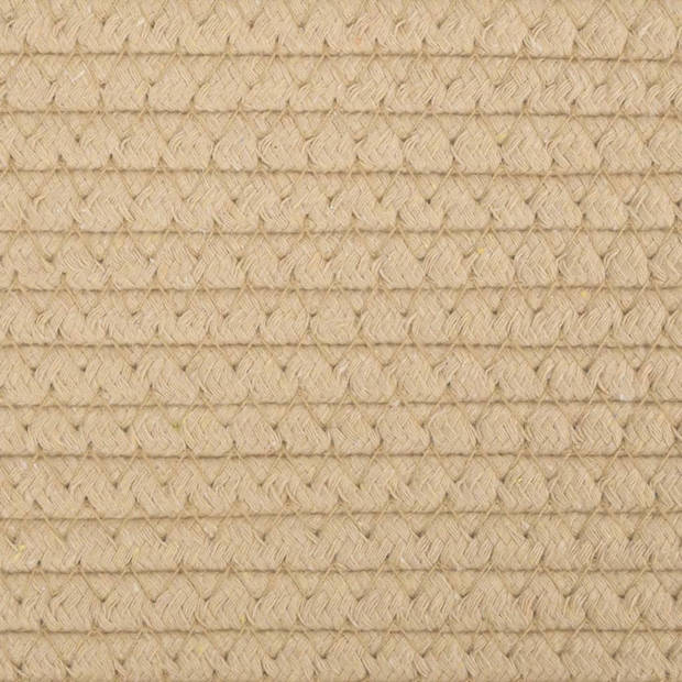 vidaXL Opbergmanden 2 st ?? 28x28 cm katoen beige en wit