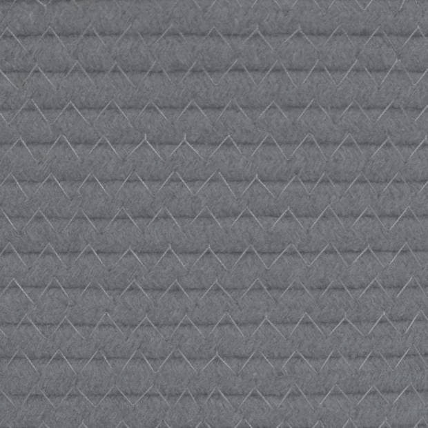 vidaXL Opbergmanden 2 st ?? 24x18 cm katoen grijs en wit