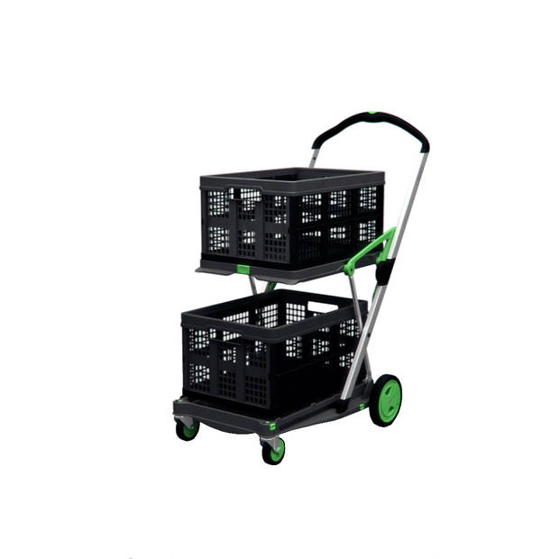 Clax trolley inclusief vouwkrat groen