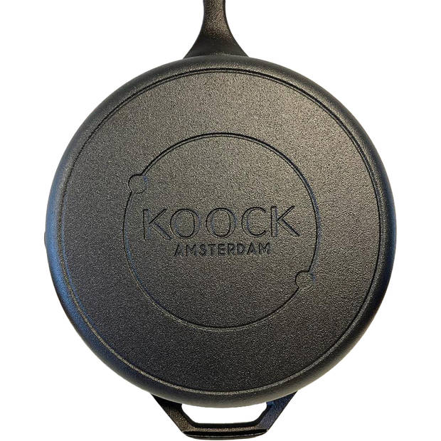 Koock Amsterdam Skillet gepolijst gietijzer - 25cm - koekenpan - PFAS vrij - geschikt voor alle warmtebronnen