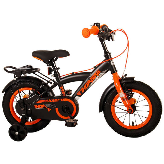 Volare Thombike Kinderfiets - Jongens - 12 inch - Zwart Oranje - Twee Handremmen