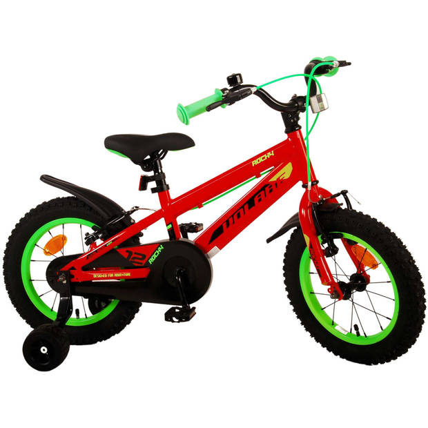 Volare Rocky Kinderfiets - Jongens - 14 inch - Rood - Twee handremmen