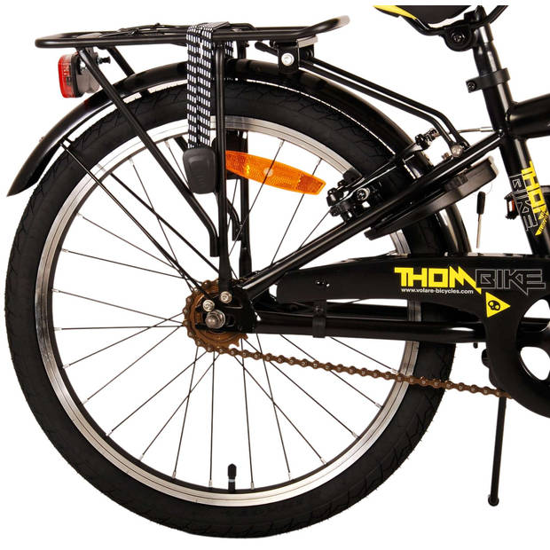 Volare Thombike Kinderfiets - Jongens - 20 inch - Zwart Geel - Twee Handremmen