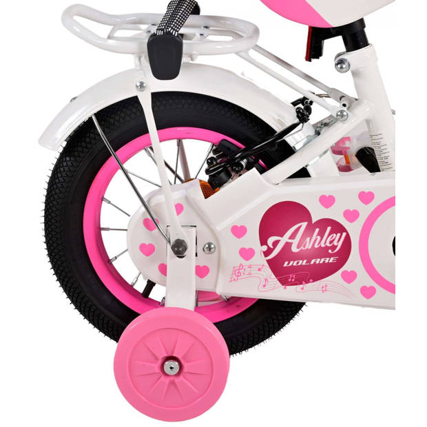 Volare Ashley Kinderfiets - Meisjes - 12 inch - Wit - Twee handremmen