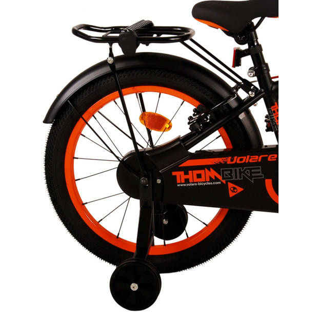 Volare Thombike Kinderfiets - Jongens - 18 inch - Zwart Oranje - Twee handremmen